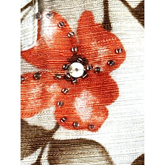 Alfred Dunner Size 12 Yellow Silk Blend Jacket Floral Trim Textured Lining - Picture 15 of 15